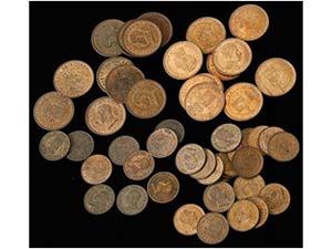 Lote 50 monedas 1 (30) y 2 Céntimos (20). 1 ... 