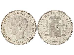 40 Centavos de Peso. 1896. PUERTO RICO. ... 