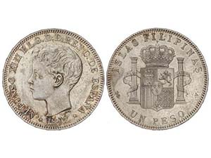 1 Peso. 1897. MANILA. S.G.-V. Ligera pátina ... 