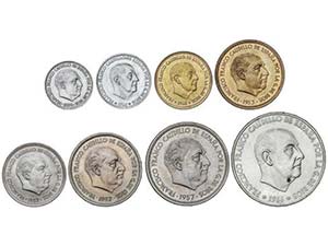 Serie 8 monedas 10 Céntimos a 100 Pesetas. ... 