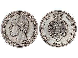WORLD COINS: GERMAN STATES - Thaler. 1870-A. ... 