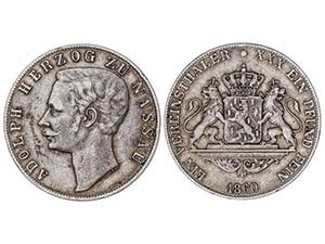 WORLD COINS: GERMAN STATES - Thaler. 1860-Z. ... 