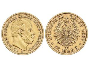WORLD COINS: GERMAN STATES - 20 Marcos. ... 