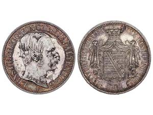 WORLD COINS: GERMAN STATES - Thaler. 1858-F. ... 