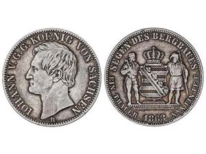 WORLD COINS: GERMAN STATES - Thaler. 1863-B. ... 