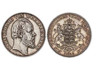 WORLD COINS: GERMAN STATES - Thaler. 1866. ... 