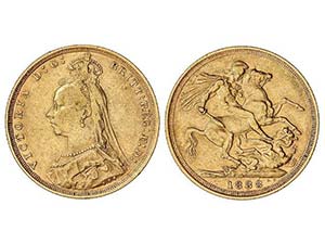 WORLD COINS: AUSTRALIA - Soberano. 1888-S. ... 