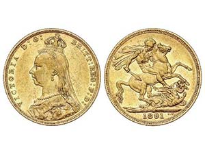 WORLD COINS: AUSTRALIA - Soberano. 1891-M. ... 