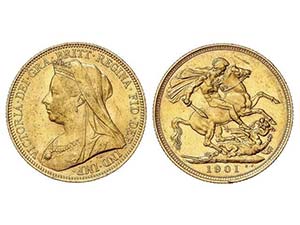 WORLD COINS: AUSTRALIA - Soberano. 1901-S. ... 
