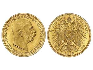 WORLD COINS: AUSTRIA - 10 Coronas. 1912. ... 