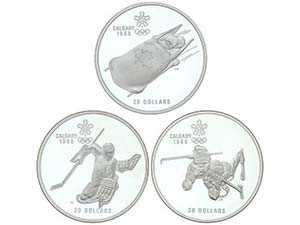 WORLD COINS: CANADA - Lote 5 monedas 20 ... 