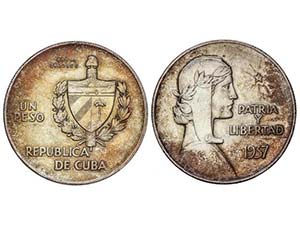 WORLD COINS: CUBA - 1 Peso. 1937. 26,60 grs. ... 