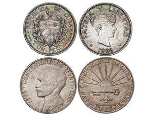 WORLD COINS: CUBA - Lote 2 monedas 1 Peso. ... 