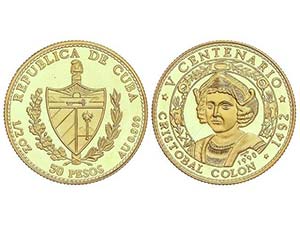 WORLD COINS: CUBA - 50 Pesos. 1990. 15,51 ... 