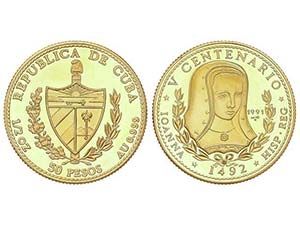 WORLD COINS: CUBA - 50 Pesos. 1991. 15,50 ... 
