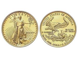 WORLD COINS: UNITED STATES - 5 Dólares. ... 