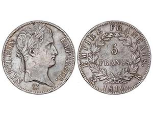 WORLD COINS: FRANCE - 5 Francos. 1810-K. ... 
