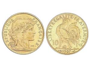 WORLD COINS: FRANCE - 10 Francos. 1907. III ... 