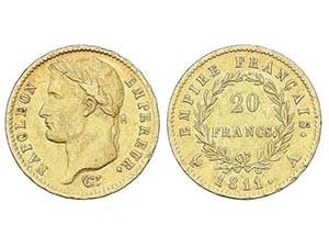WORLD COINS: FRANCE - 20 Francos. 1811-A. ... 