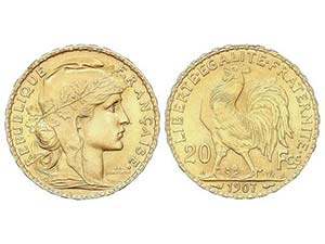 WORLD COINS: FRANCE - 20 Francos. 1907. III ... 