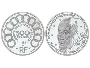 WORLD COINS: FRANCE - 500 Francos-70 Ecus. ... 
