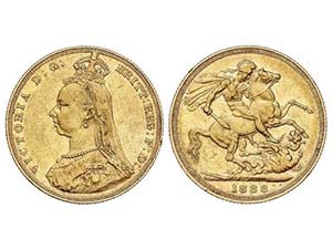 WORLD COINS: GREAT BRITAIN - Soberano. 1888. ... 