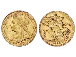 WORLD COINS: GREAT BRITAIN - Soberano. 1899. ... 