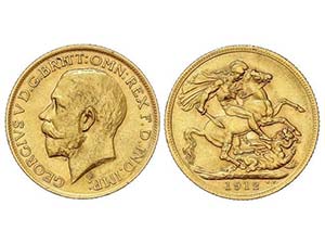 WORLD COINS: GREAT BRITAIN - Soberano. 1912. ... 