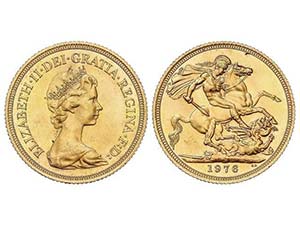 WORLD COINS: GREAT BRITAIN - Soberano. 1976. ... 