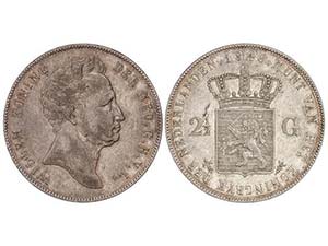 WORLD COINS: NETHERLANDS - 2-1/2 Gulden. ... 