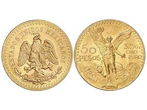 WORLD COINS: MEXICO - 50 Pesos. 1947. 41,62 ... 