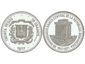 WORLD COINS: DOMINICAN REPUBLIC - 30 Pesos. ... 