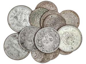 WORLD COINS: TIBET - Lote 13 monedas 1 ... 