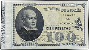 SPANISH BANK NOTES: BANCO DE ESPAÑA - 100 ... 
