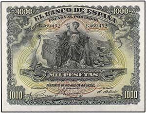 SPANISH BANK NOTES: BANCO DE ESPAÑA - 1.000 ... 