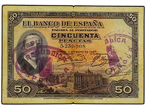 SPANISH BANK NOTES: BANCO DE ESPAÑA - 50 ... 