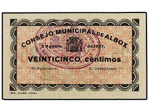 Andalucia - 25 Céntimos. Agosto 1937. C.M. ... 