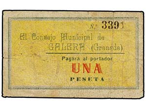 Andalucia - 1 Peseta. Octubre 1937. C.M. de ... 