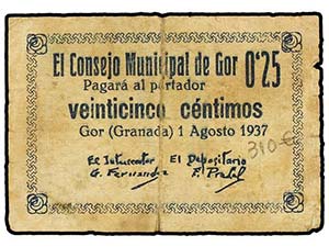 Andalucia - 25 Céntimos. Agosto 1937. C.M. ... 