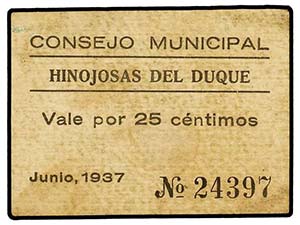Andalucia - 25 Céntimos. Junio 1937. C.M. ... 