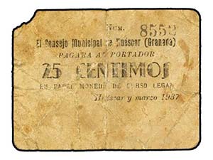 Andalucia - 25 Céntimos. Marzo 1937. C.M. ... 