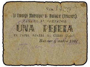 Andalucia - 1 Peseta. Marzo 1937. C.M. de ... 