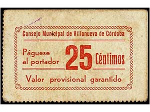 Andalucia - 25 Céntimos. C.M. de VILLANUEVA ... 