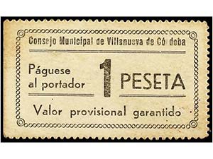 Andalucia - 1 Peseta. C.M. de VILLANUEVA DE ... 