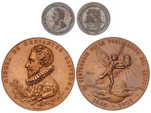 Lote 2 medallas. 1812 y 1905. AR Ø 28 mm. y ... 