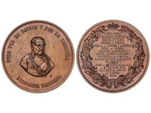 Medalla Muerte de Espartero. 1878. Anv.: ... 