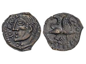 AE 15. 60-40 a.C. CARNUTES (GALIA). Anv.: ... 