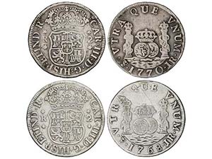 Charles III - Lote 2 monedas 2 Reales. 1768, ... 