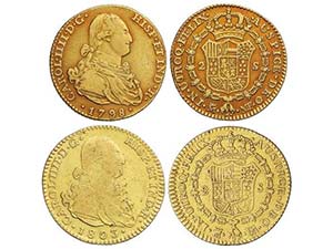 Charles IV - Lote 2 monedas 2 Escudos. ... 