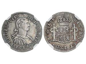 Ferdinand VII - 1/2 Real. 1814. MEXICO. J.J. ... 